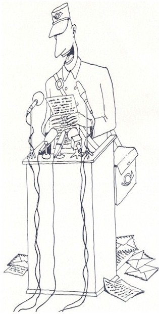 Spoksman and  postman