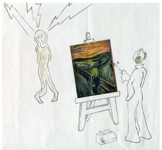 scream painting cartoon
